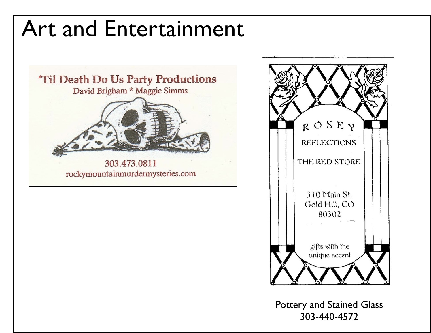 Art and Entertainment