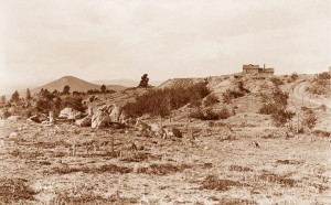 Horsfal Mine on top of Horsfal Hill (original townsite of Gold Hill)  Courtesy of Rick Sinner